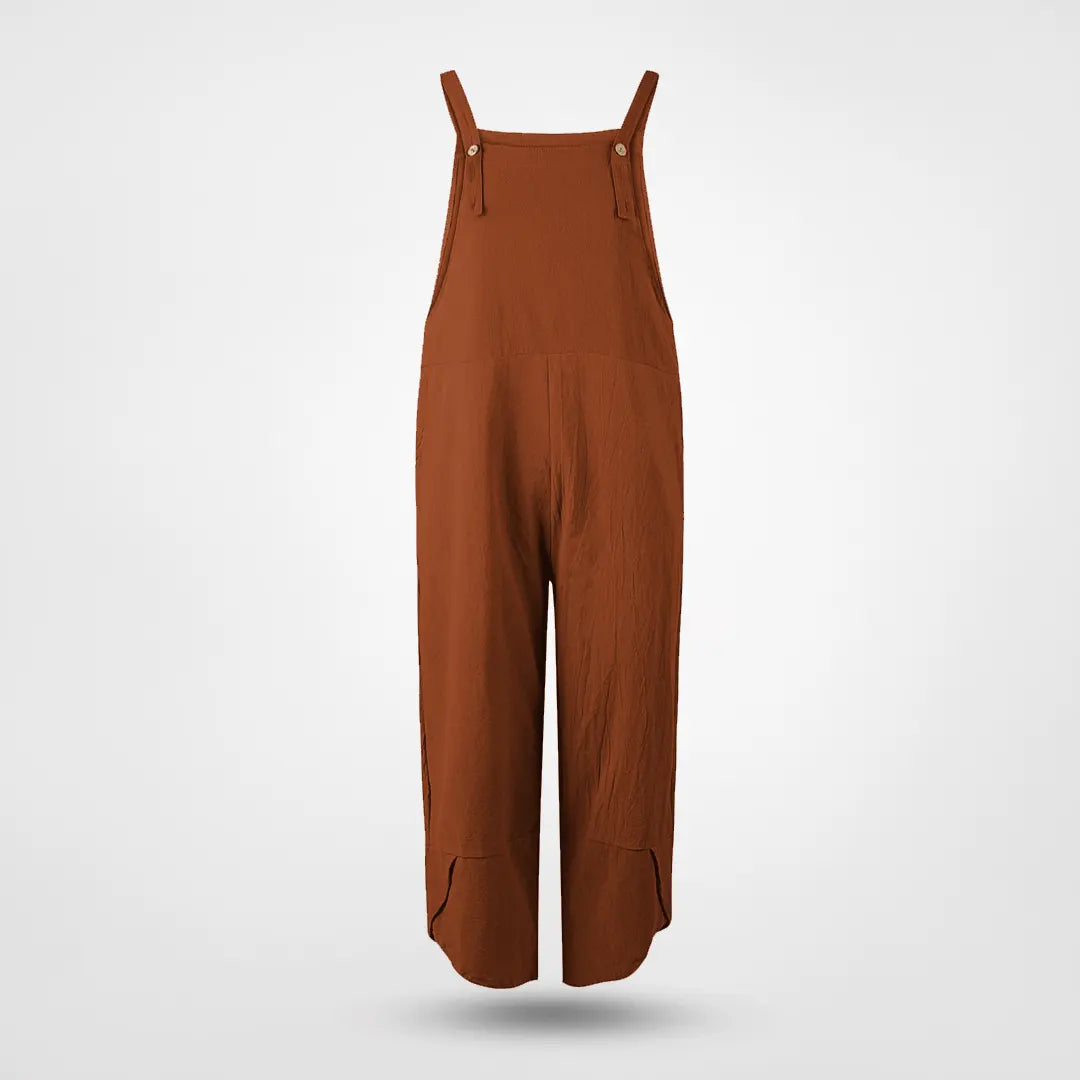 Enfärgad solid casual jumpsuit