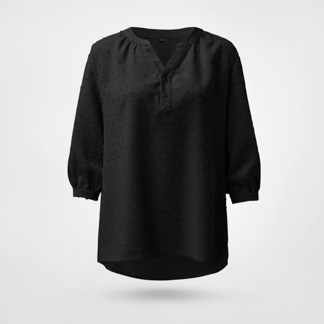 Yana | Blus med trekvartsärm och krage